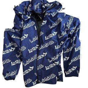 Encrypted rain or windbreaker Blue Jacket 5x new
